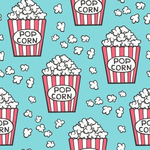 Popcorn on Blue