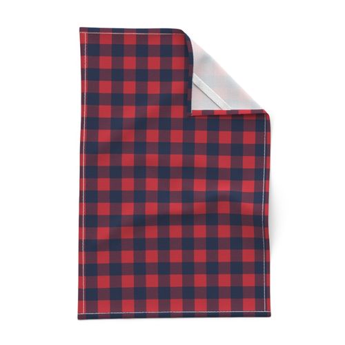 buffalo plaid - red & navy 1"