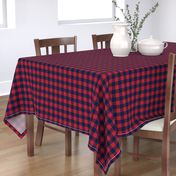 buffalo plaid - red & navy 1"