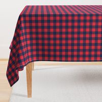 buffalo plaid - red & navy 1"