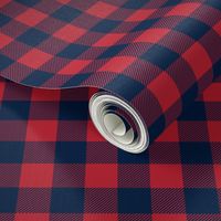 buffalo plaid - red & navy 1"