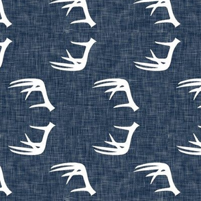 antlers on navy linen (90)