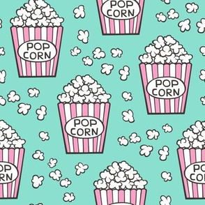 Popcorn Pink on Mint Green