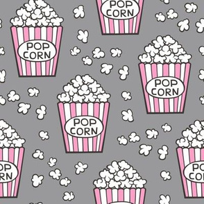 Popcorn Pink on Grey