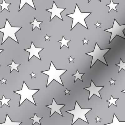 white stars on grey