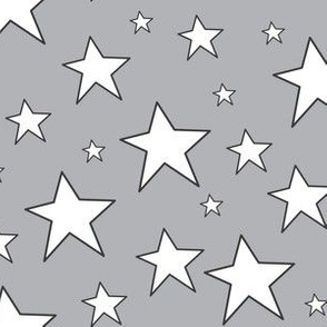 white stars on grey