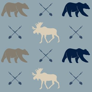  rustic woods - moose bear and arrows