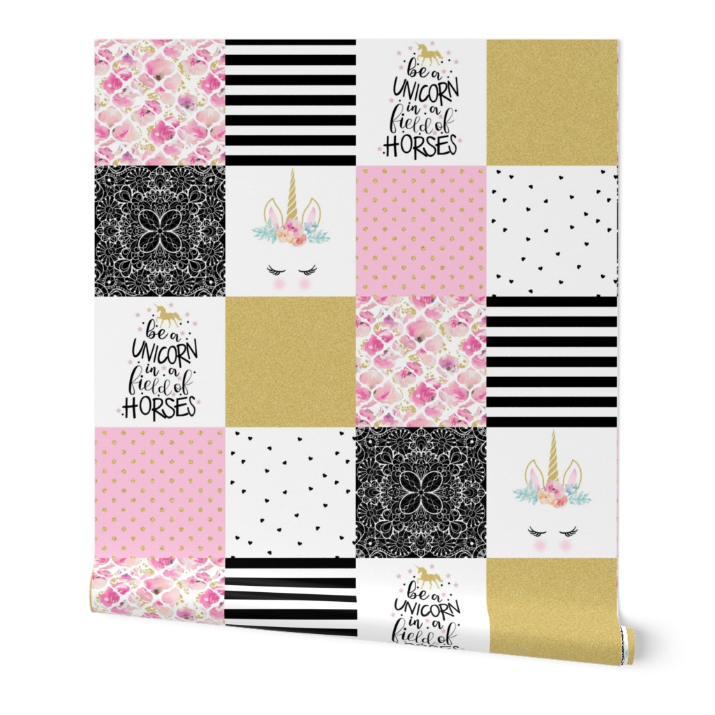 Be a Unicorn - Wholecloth Cheater Quilt