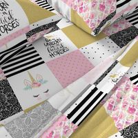 Be a Unicorn - Wholecloth Cheater Quilt