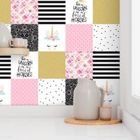 Be a Unicorn - Wholecloth Cheater Quilt