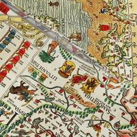 1539 Map of Scandinavia (42"W)