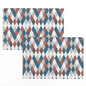 Argyle - Blue Rust