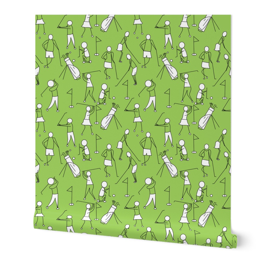 stick figure golf green