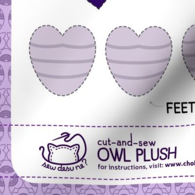 Cut & Sew Purple Owl Plush