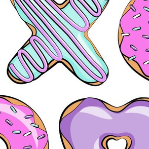 (jumbo scale) xo shaped donuts - multi