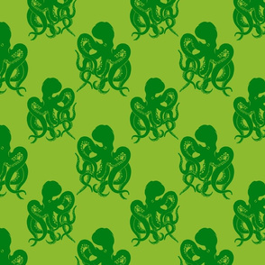 octopus green on green 