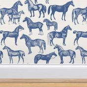 Blue Horse Pattern 