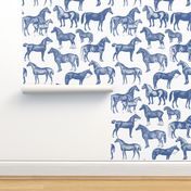 Blue Horse Pattern 