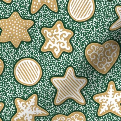 Gingerbread on Dark Green