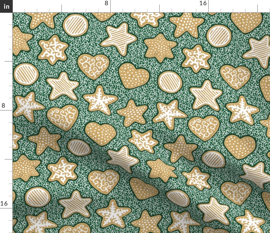 Gingerbread on Dark Green