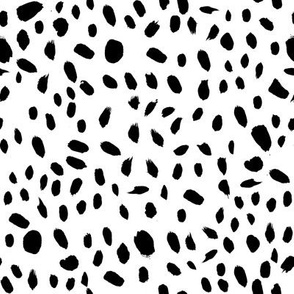 Dots black on white