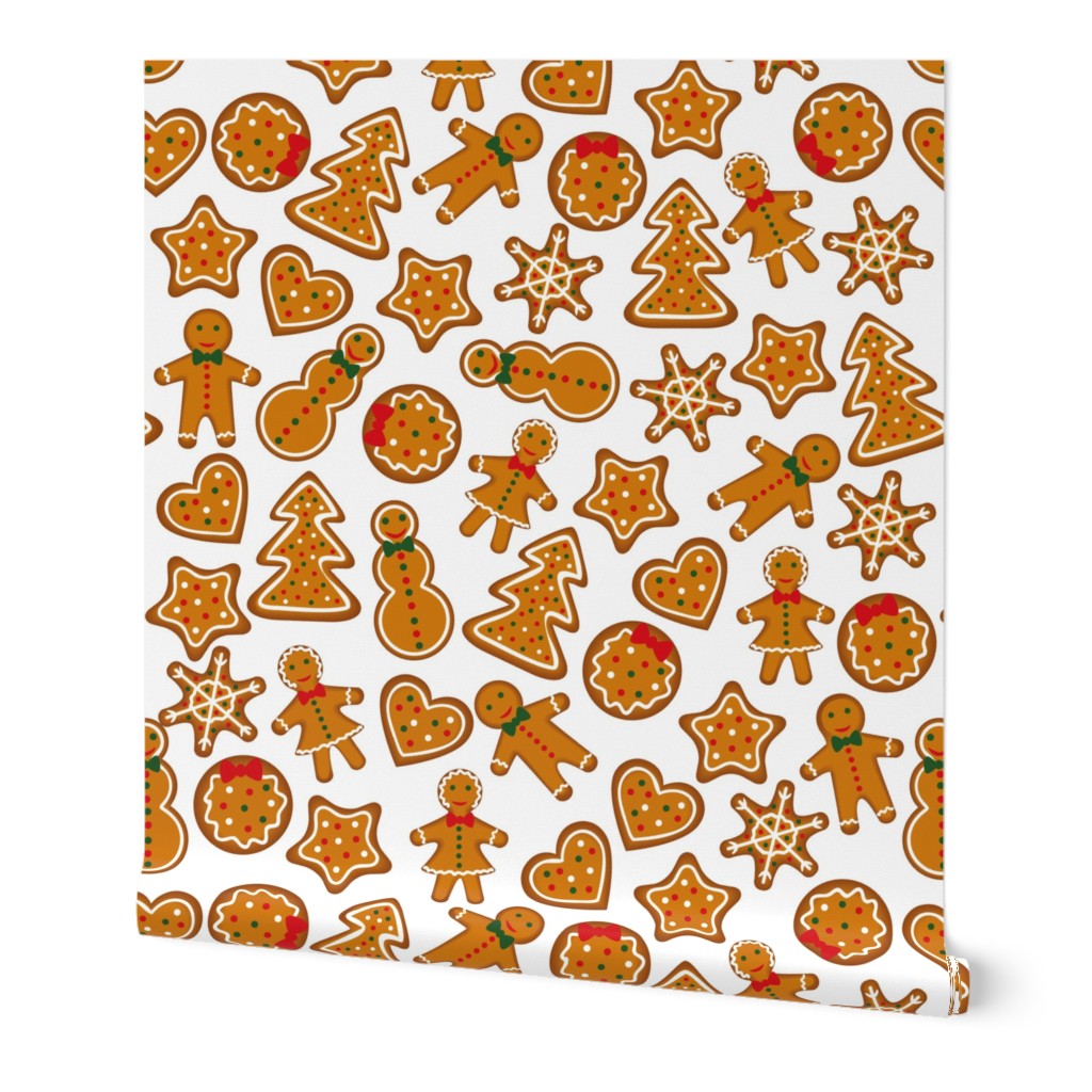 Gingerbread on white