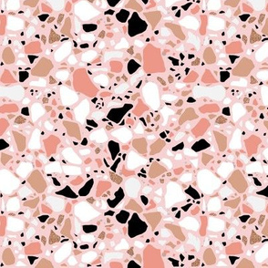 Terrazzo coral on blush Medium Scale