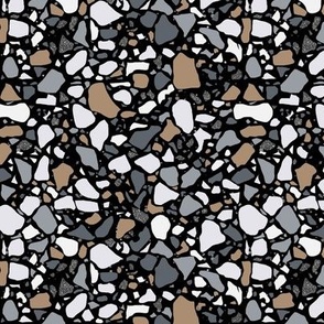 Terrazzo on black Medium Scale