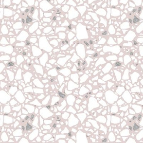 Terrazzo white stones Medium Scale