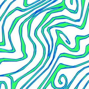 swirly twirly twist green blue
