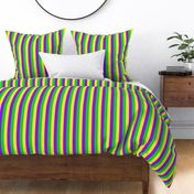 Mardi Gras One Inch Vertical Stripes