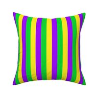 Mardi Gras One Inch Vertical Stripes