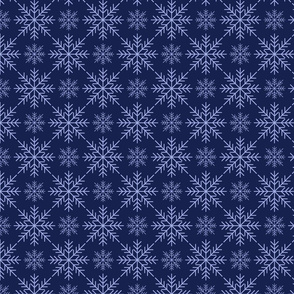 Snowflakes on Blue