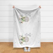 21.5" x 37" Illustration / Inside a 42"x36" Yard / SPRING TIME DREAM CATCHER / BEAUTIFUL GIRL QUOTE