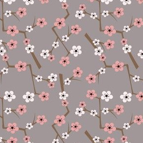 Cherry Blossom Soft Gray
