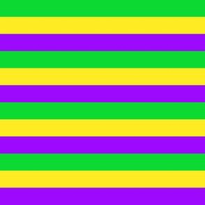 Mardi Gras Half Inch Horizontal Stripes