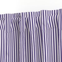 Quarter Inch Ultra Violet and White Vertical Stripes