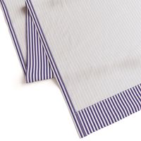 Quarter Inch Ultra Violet and White Vertical Stripes