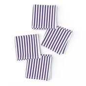 Quarter Inch Ultra Violet and White Vertical Stripes