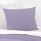 Quarter Inch Ultra Violet and White Vertical Stripes