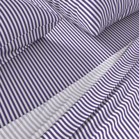 Quarter Inch Ultra Violet and White Vertical Stripes