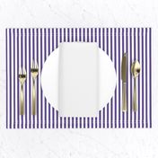 Quarter Inch Ultra Violet and White Vertical Stripes