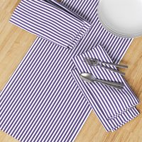 Quarter Inch Ultra Violet and White Vertical Stripes