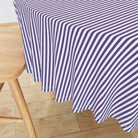 Quarter Inch Ultra Violet and White Vertical Stripes