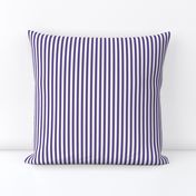 Quarter Inch Ultra Violet and White Vertical Stripes