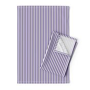 Quarter Inch Ultra Violet and White Vertical Stripes