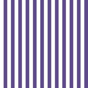 Quarter Inch Ultra Violet and White Vertical Stripes