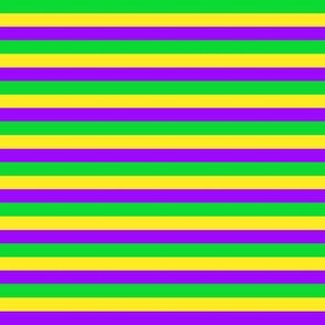 Mardi Gras Quarter Inch Horizontal Stripes
