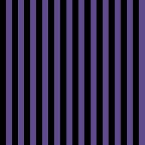 Quarter Inch Ultra Violet and Black Vertical Stripes