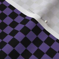 Half Inch Ultra Violet Purple and Black Checkerboard Squares